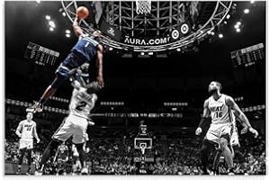 AULYN Anthony Edwards Canvas Poster Basketball Posters Print Canvas Wall Art Decor for Boys Room Bedroom Painting Posters Gifts Unframe-style 18x12inch(45x30cm)