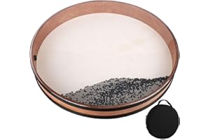 BGMUSER Ocean Drum 20 inch Large Size Goatskin Wave Drum with Steel&Plastic Bead,Bag, Sound Healing Instrument for Yoga Meditation Relaxation