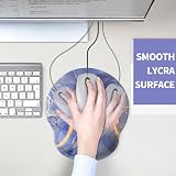 Giecy Gel Mouse Pad Wrist Rest Ergonomic Non-Slip 9.6x8.6in Blue Marble view 5
