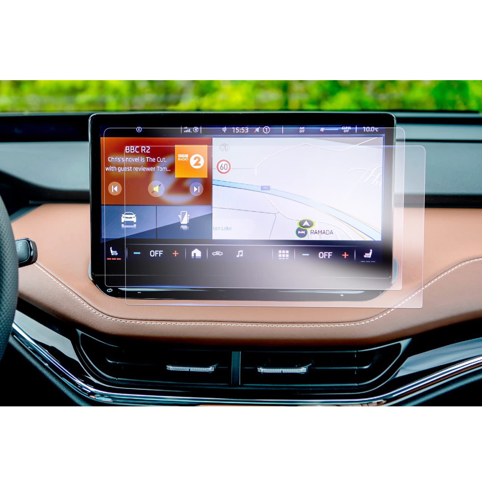 GAFAT [Pack of 2] Compatible with Skoda Enyaq iV 2021-2024 2025 13" Screen Protector, Enyaq iV 13 Inch Infotainment System Nano Protective Film, Shockproof, 6H Anti-Scratch