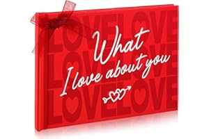 Moinchore Valentine's Day What I Love About You: 50 Things I Love About You and the Reasons Why I Love You Fill in the Blank Gift Book Romantic Notebook Diary for Couples Her and Him Anniversary