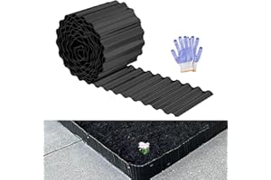Metal Garden Edging Border 6” x 40ft, Bendable Sturdy & Flexible Landscape Lawn Edging, Wide-Corrugated Landscape Border for 