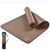 Gruper Yoga Mat Non Slip NBR Extra Thick Yoga Mat, 72"L x 32"/24"W x 0.6"/0.4"TH (185cm x 80cm/61cm x 15mm/10mm), Anti-Tear Exercise Mat with Carrying Strap and Bag, Workout Mats for Yoga, Pilates