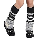American Trends Leg Warmers Y2k Kawaii Black White Cute Leg Warmers Y2k Goth accessories for Women Girls 80s Party Sports