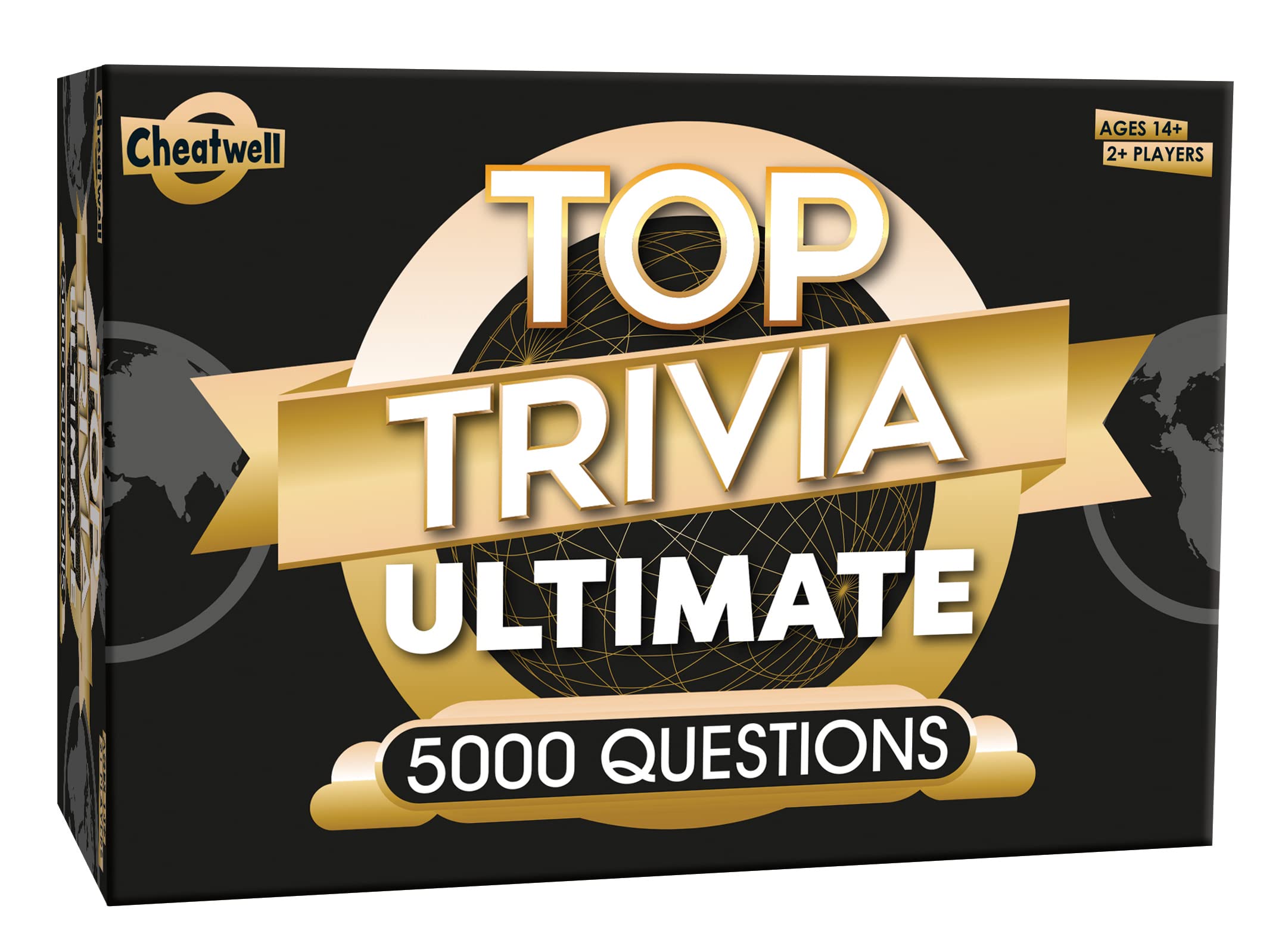 Cheatwell Games Top Trivia Ultimate, Quiz Game - 5000 Questions to Test Your Knowledge & Memory on Music, Film, Tv, Science, Food, Drink, General Knowledge, for Ages 14 Plus