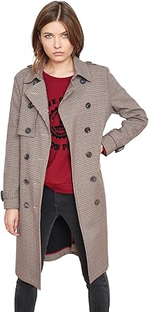 trench pied de poule femme