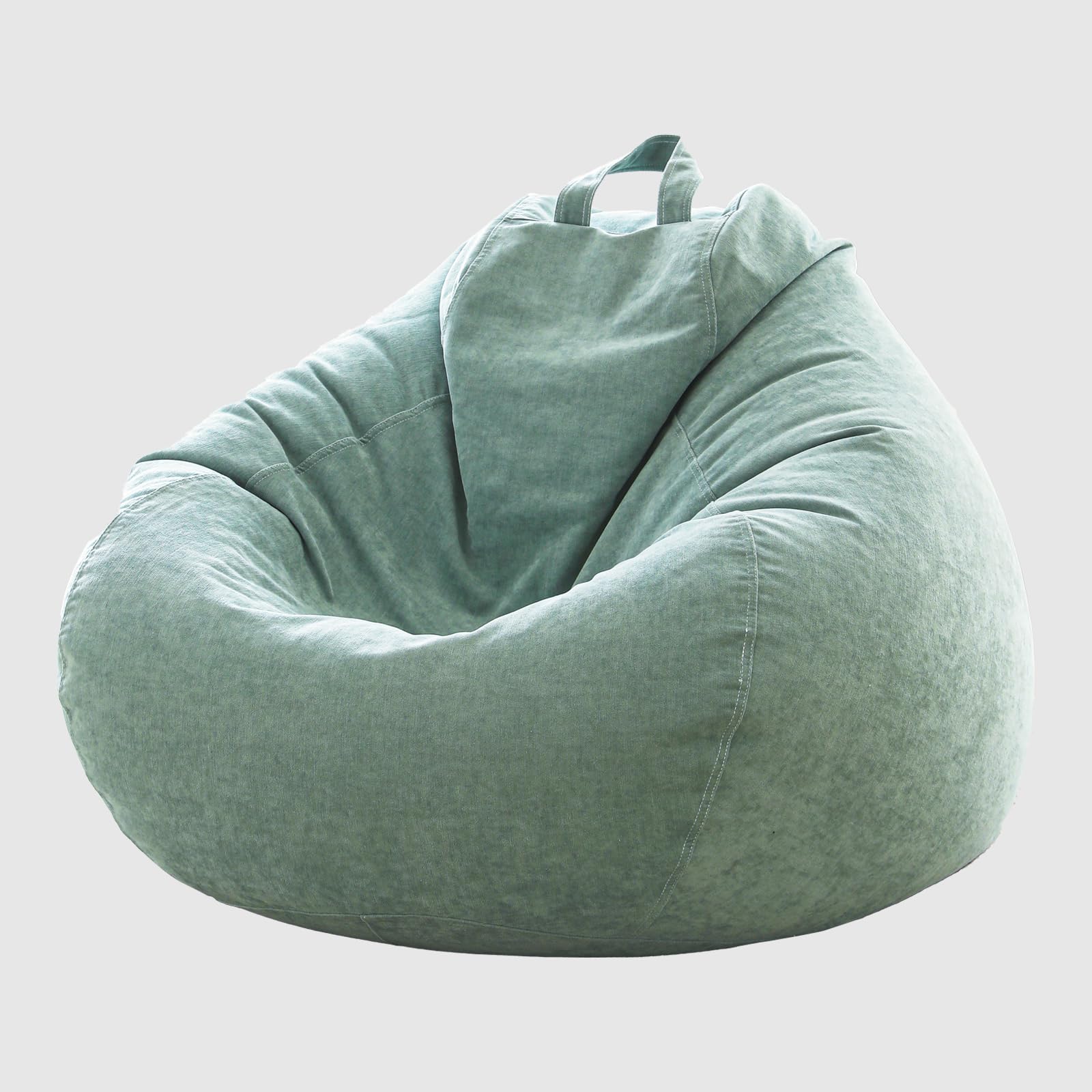 Photo 1 of ISAENNE Large Bean Bag Chair Cover Only(No Filler),Green Bean Bag Covers Stuffable Bean Bags Memory Foam Soft Premium Corduroy Stuffable Bean Bags for Kids,35.4"*30.7"*30.7"