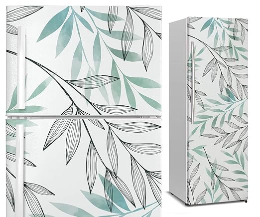 Vinilos para Neveras y Frigoríficos con Diseño de Hojas, Varias ...