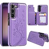 Korecase for Samsung Galaxy S24 FE Wallet Case with Card Holder,for Galaxy S24FE Wallet Case for Girls Women Men,Double Magnetic Back Flip PU Leather Kickstand Cover for Galaxy S24 Fe, Purple