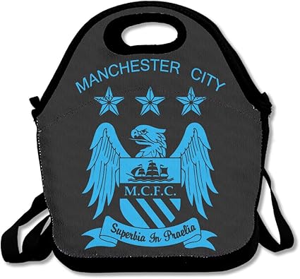 Amazon Zmono 可愛い ユニセックス マンチェスター シティ 水色 イーグル イラスト 弁当袋 保冷 保温 持ち運びに便利 運動会 Zmono ランチバッグ ランチ巾着 ランチベルト