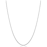Kooljewelry Womens Classic Rope Chain - 10k White Gold Lightweight Thin Necklace, Polished