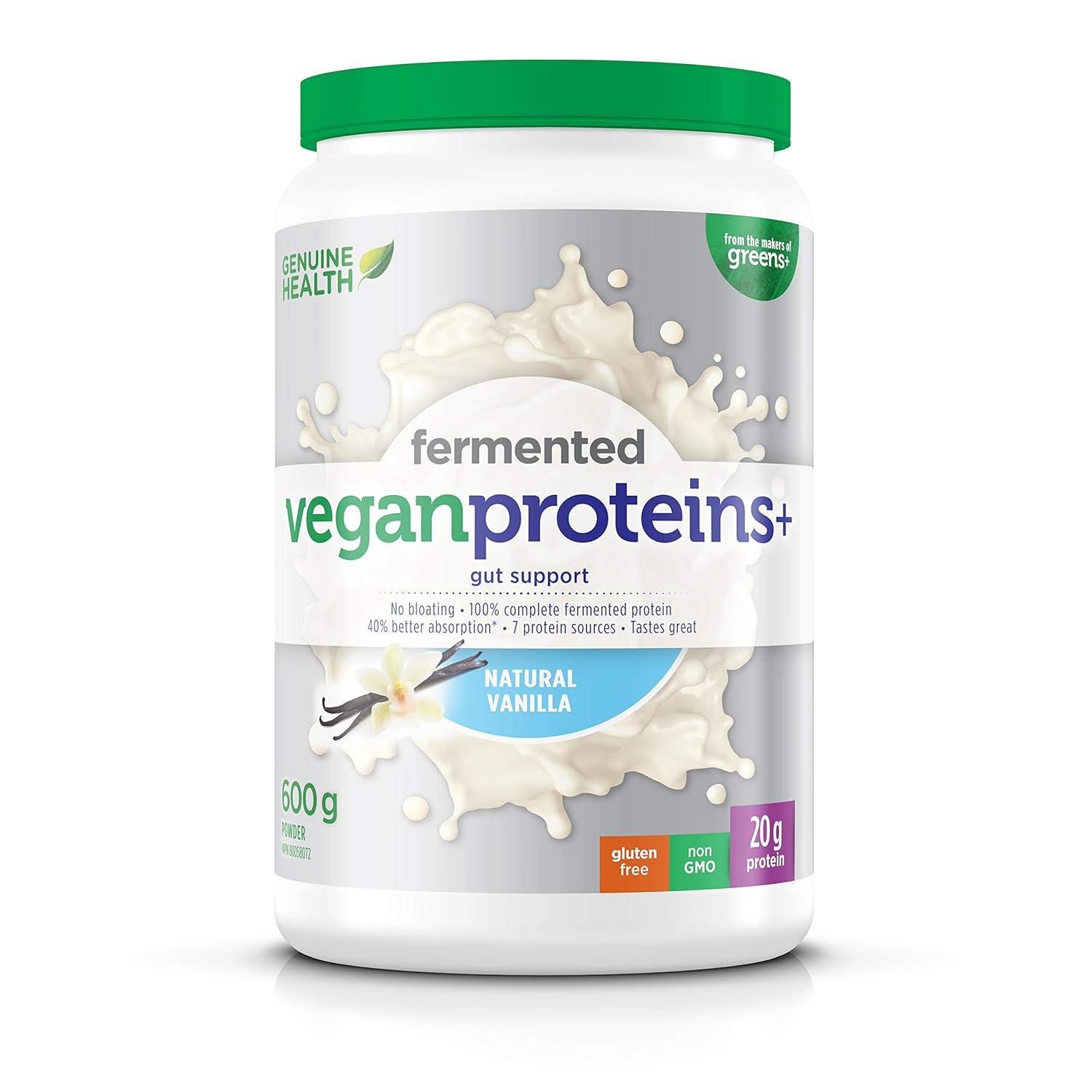 Genuine Health Fermented Vegan Proteins+ 20g of Vegan Protein Powder