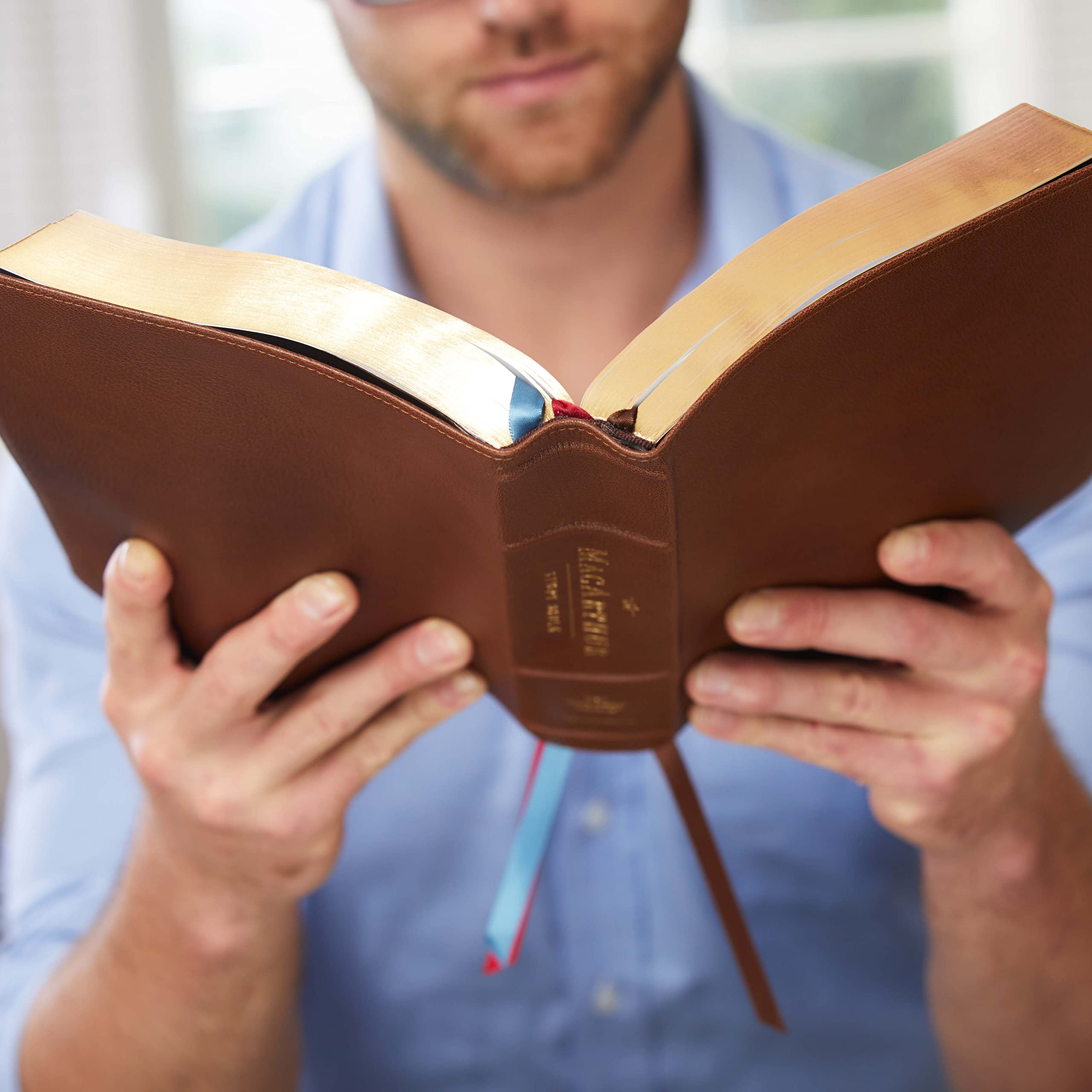 NASB, MacArthur Study Bible, 2nd Edition, Premium Goatskin Leather, Brown, Premier Collection, Comfort Print: Unleashing God's Truth One Verse at a Time NASB, MacArthur Study Bible, 2nd Edition, Premium Goatskin Leather, Brown, Premier Collection, Comfort Print: Unleashing God's Truth One Verse at a Time Leather Bound Hardcover Paperback