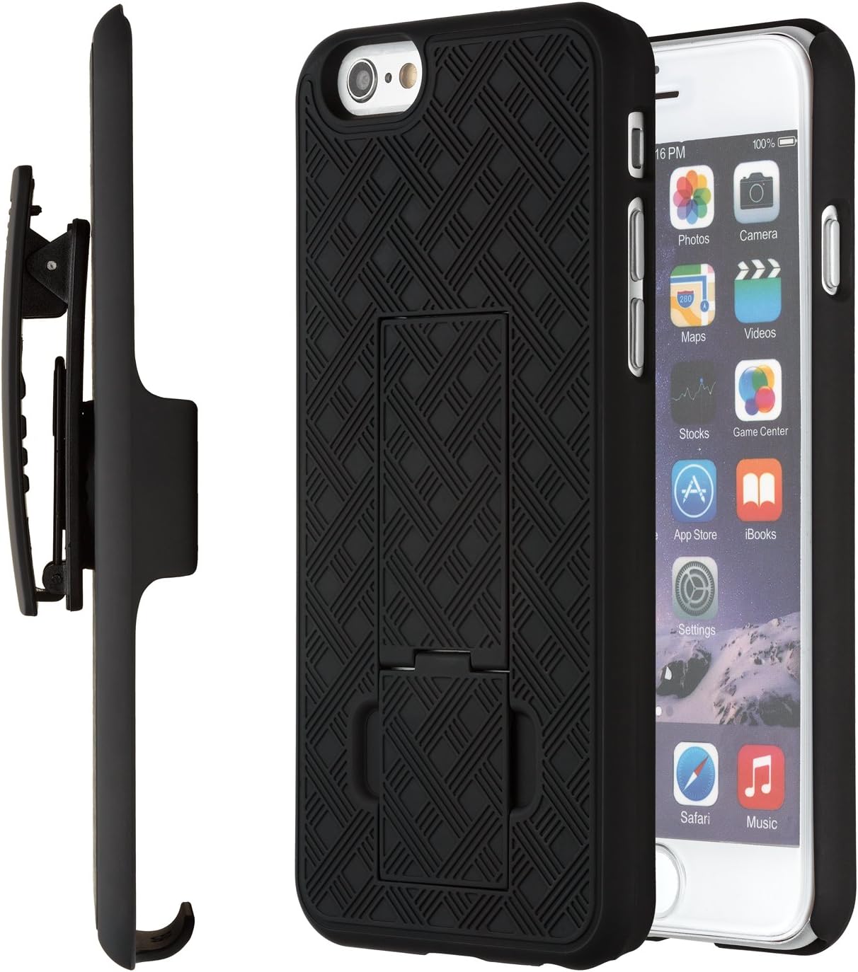 Moona iPhone 6S Case, Shell Holster Combo Case for Apple iPhone 6S / 6 4.7 with Kickstand & Belt Clip 10 Year Warranty! - iPhone 6 Belt Clip Case, iPhone 6 Holster Case, iPhone 6S Thin Case