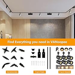 VANoopee H Track Adjustable Connector Black, H Type