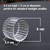 Vohocandle Glass Tealight Holders Set of 24 5x3.5 cm Ribbed Clear Glass view 6
