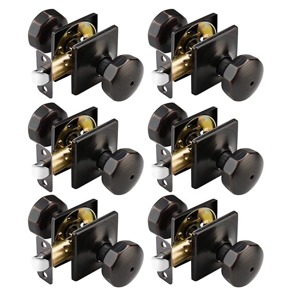 STARPY 6 PACK DOOR KNOB WITH LOCK FOR...