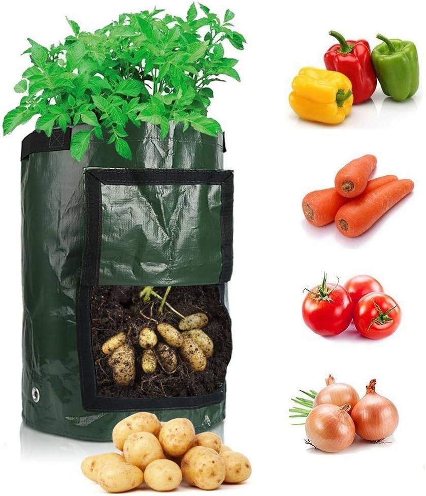 Potato Grow Bags, 10 Gallon Garden Vegetables Planter Bags with Access