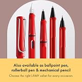 LAMY safari Red Fountain Pen with Ergonomic Grip M Nib, Includes T 10 Blue view 6