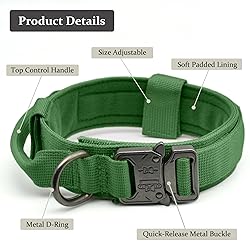 Tactical Dog Collar, Adjustable Military Training