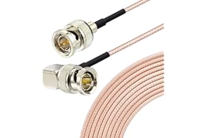 Superbat HD-SDI 3G SDI Cable Right Angle BNC Cable 75 ohm 20inch Supports HD-SDI/3G-SDI/4K Video Camera Capture Card etc. Thin SDI BNC Jumper