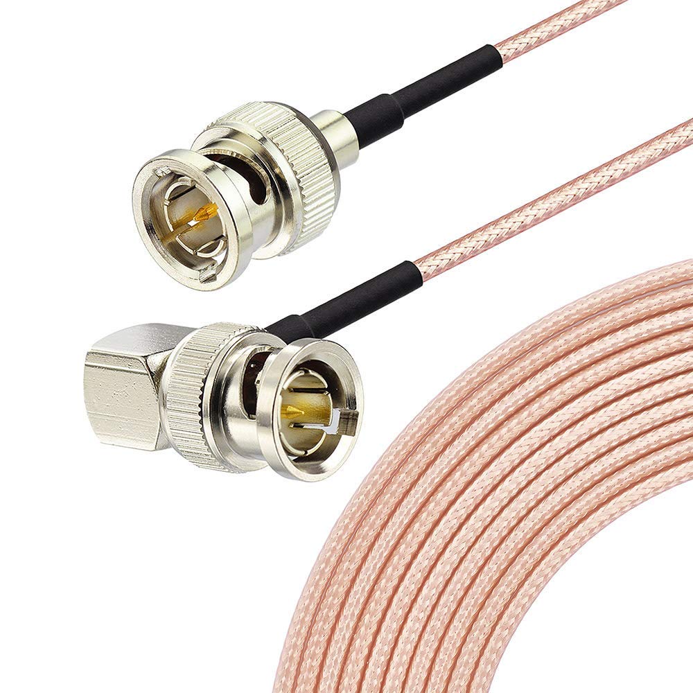 Superbat Thin BNC Male to Male Right Angle RG179 Cable 30cm Short HD 3G SDI Video Cable 75ohm for Blackmagic Camera SDI Converter/Recorder CCTV Monitor Audio Video System Supports 3G-SDI/HD-SDI/4K/8K