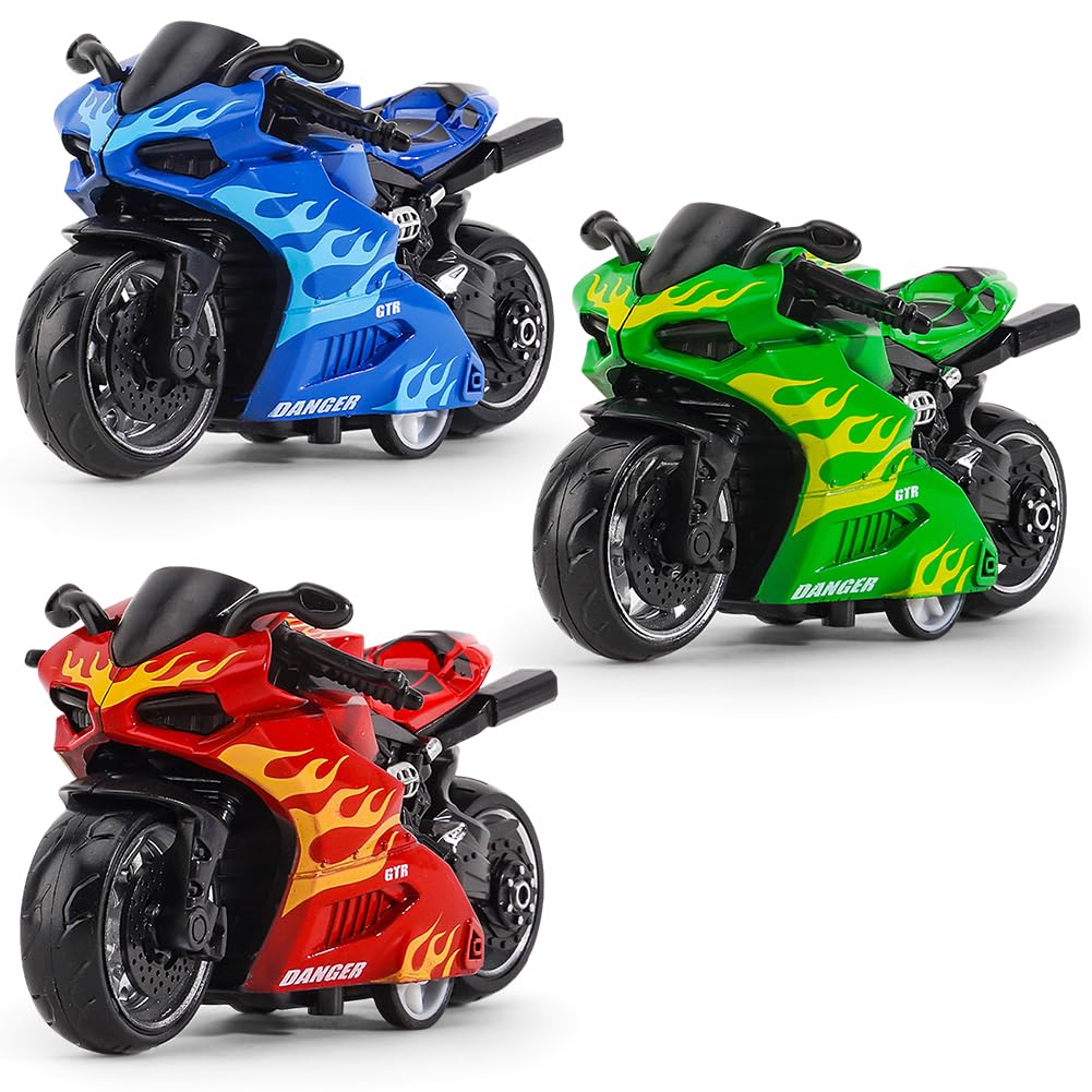 FCXVXCL Motorbike Toys,Pull Back Toy Cars Toy Motorcycles for Kids,Alloy Motorcycle Model Retro Motorcycles Toy for Kids