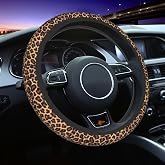 Cheetah Leopard Steering Wheel Cover - Leopard Steering Wheel Covers Women Men Girls Car Accessories Decor Anti-Slip Auto Neoprene Universal 15 Inch Steering Wheel Protector