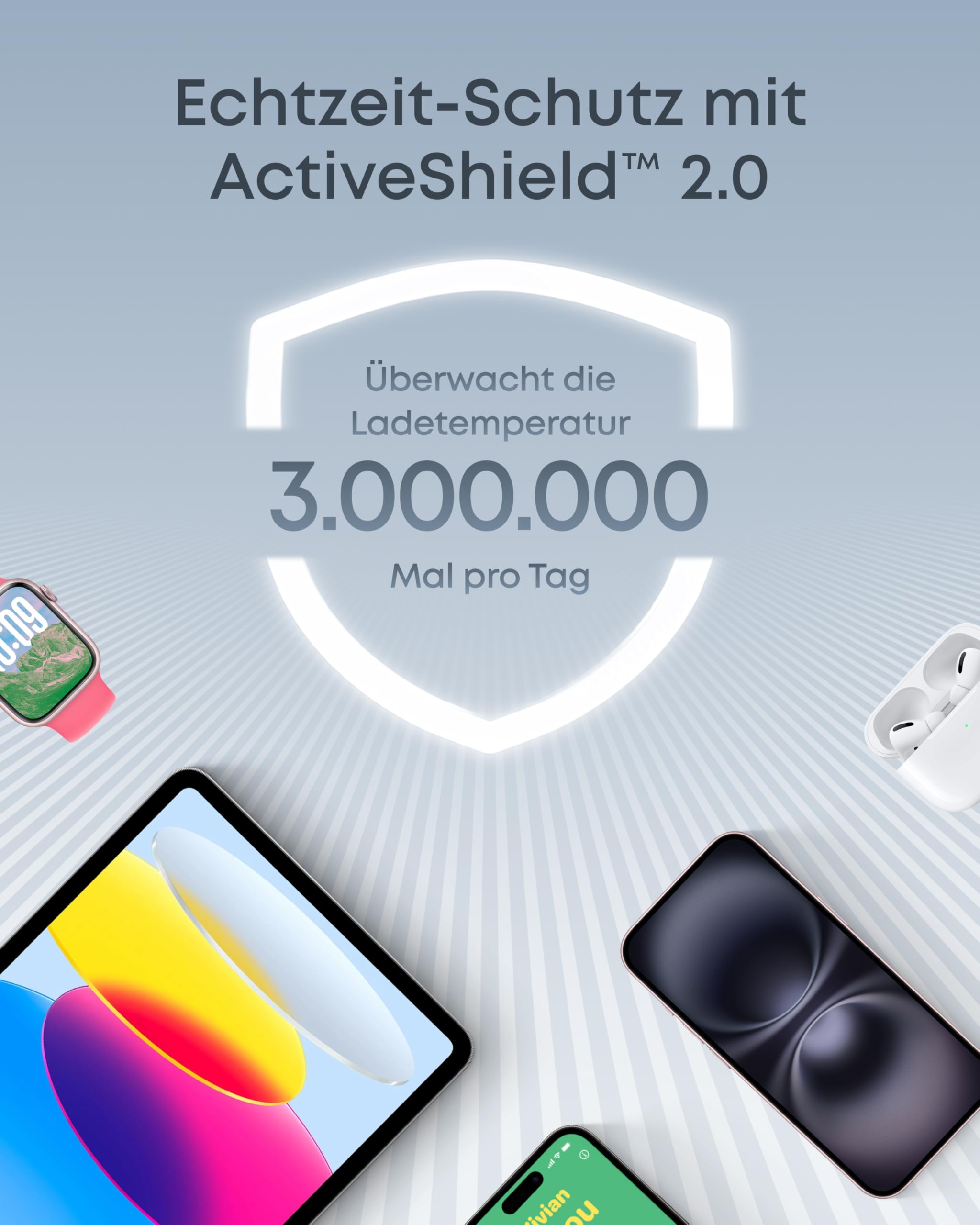 Anker Zolo Powerbank (2025 Upgrade), 20000mAh, 30W High-Speed-Ladegerät mit integriertem USB-C Kabel, Akku-Pack für iPhone 17/16/15-Serie, Galaxy und mehr 6