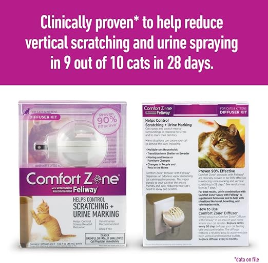 Amazon Com Comfort Zone With Feliway Diffuser Kit For Cat