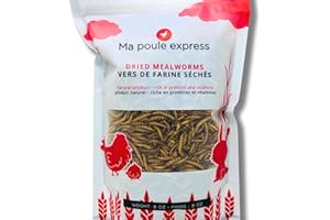 8 oz - Ma Poule Express Dried Mealworms for Wild Birds etc. Approx. 8,000 Mealworms