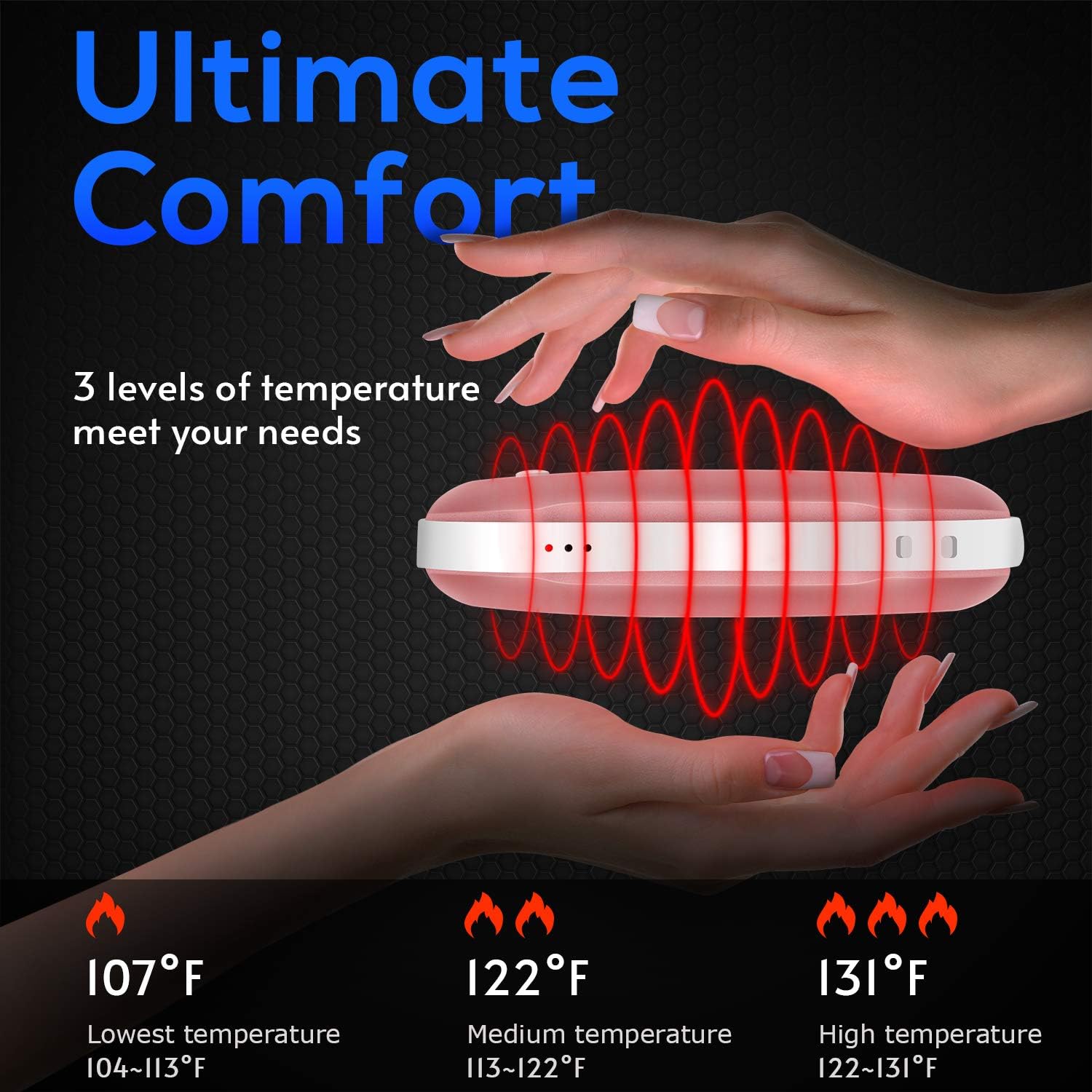JUANANIUG Hand Warmers Rechargeable, 5200mAh Electric Portable Pocket Hand Warmer/Power Bank, Great for Outdoor Sports, Hunting,Camping, Hiking, Golf, Warm Gifts for Women, Men Winter Gifts(Pink): Sports & Outdoors
