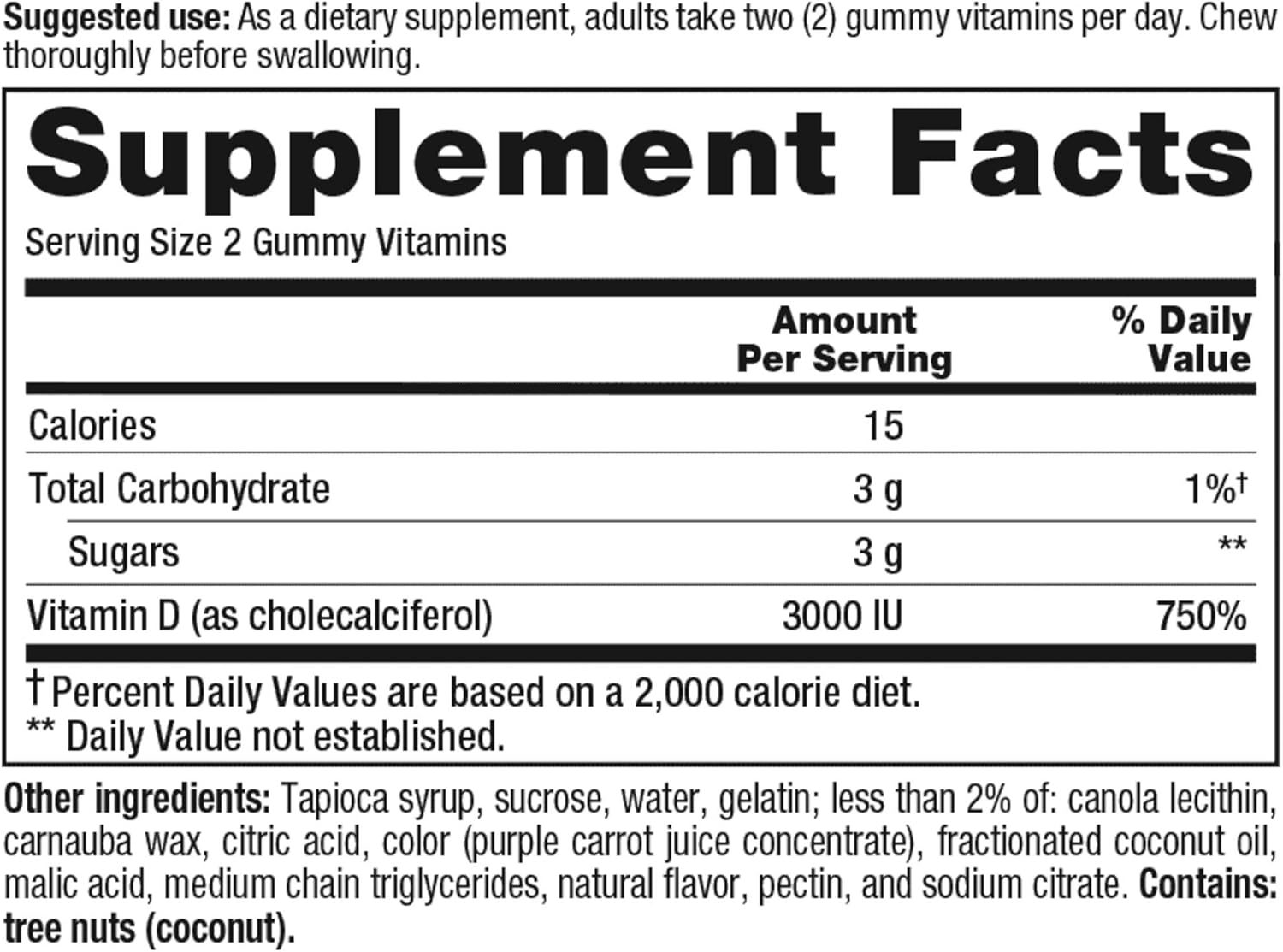 Vitafusion Extra Strength Vitamin D3 Gummies, 120 Count: Health & Personal Care