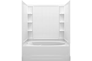 STERLING 71100122-0 Ensemble Bath and Shower Kit, 60-Inch x 36-Inch x 72-Inch, Right-Hand, White