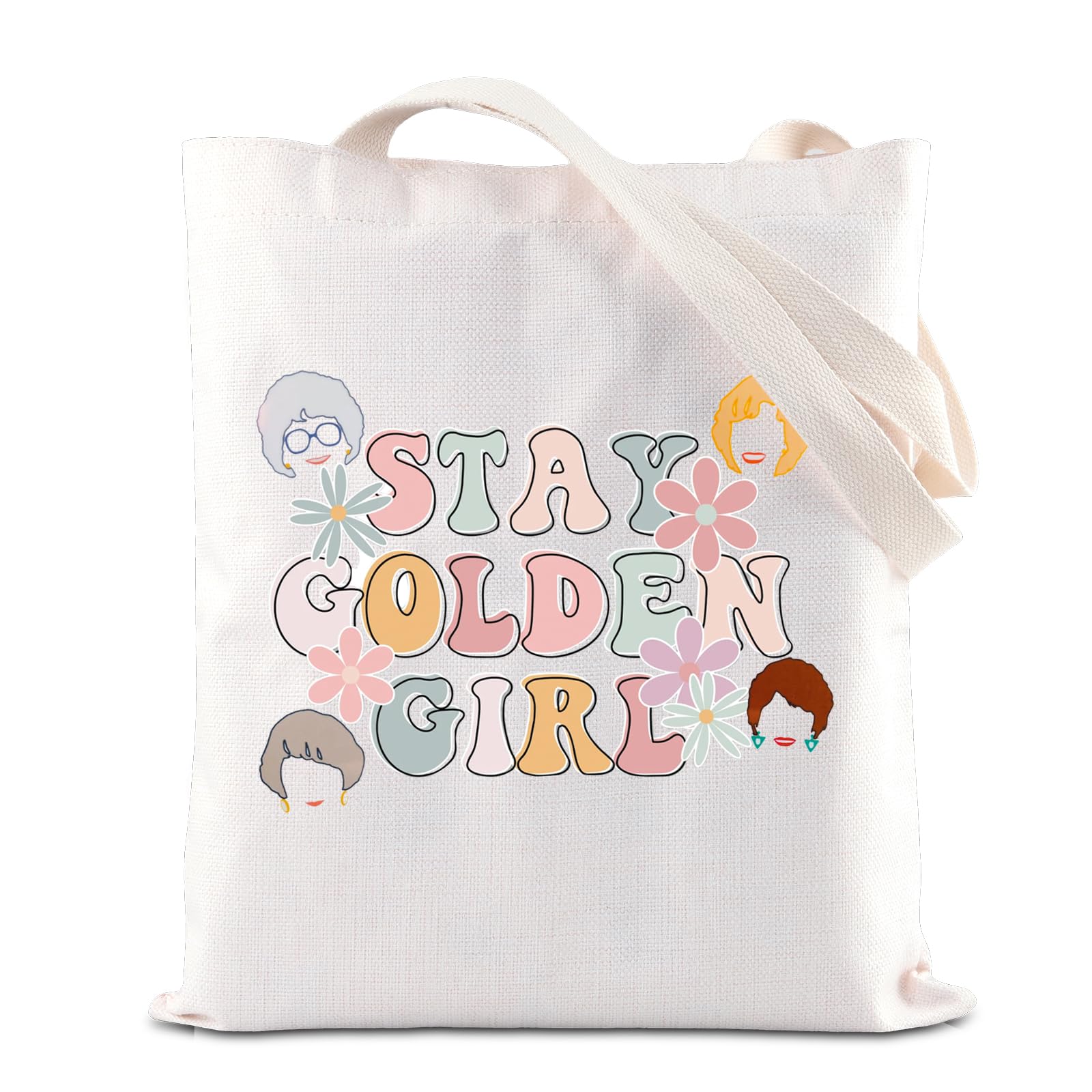 FOTAP Golden TV Show Inspired Tote Bag Stay Golden Girl Handbag Golden Dorothy Sophia Blanche Rose Fans Gift (Stay Golden G UK)