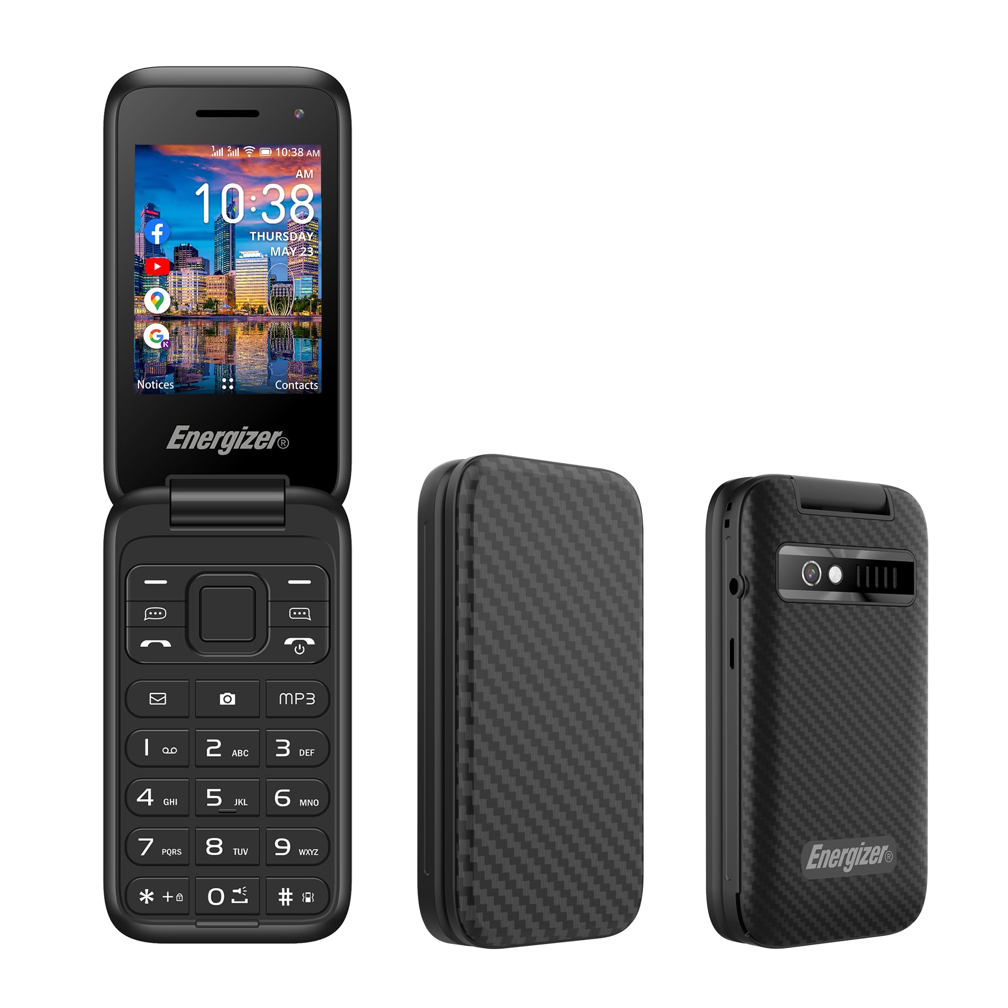 Energizer E282SC+ - 4G LTE - 1400mAh Battery - Dual SIM (Nano-SIM) - 3 Year Warranty - Black - Unlocked - 2MP Camera