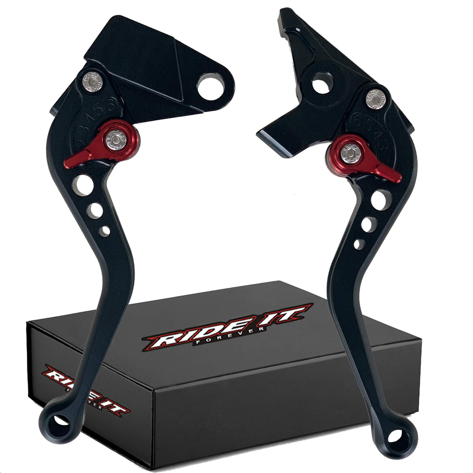 Photo 1 of RIDE IT FOREVER Short Brake Clutch Levers for Ninja650R Ninja 650 R ER6F ER6N 2009-2016,Ninja400R 2011, Compatible with Versys 650cc 2009-2014 Shorty Black Motorcycle levers