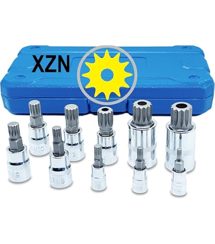 US PRO 6pc 3/8 & 1/2" Dr Triple Square Spline Bit Socket Set 3228