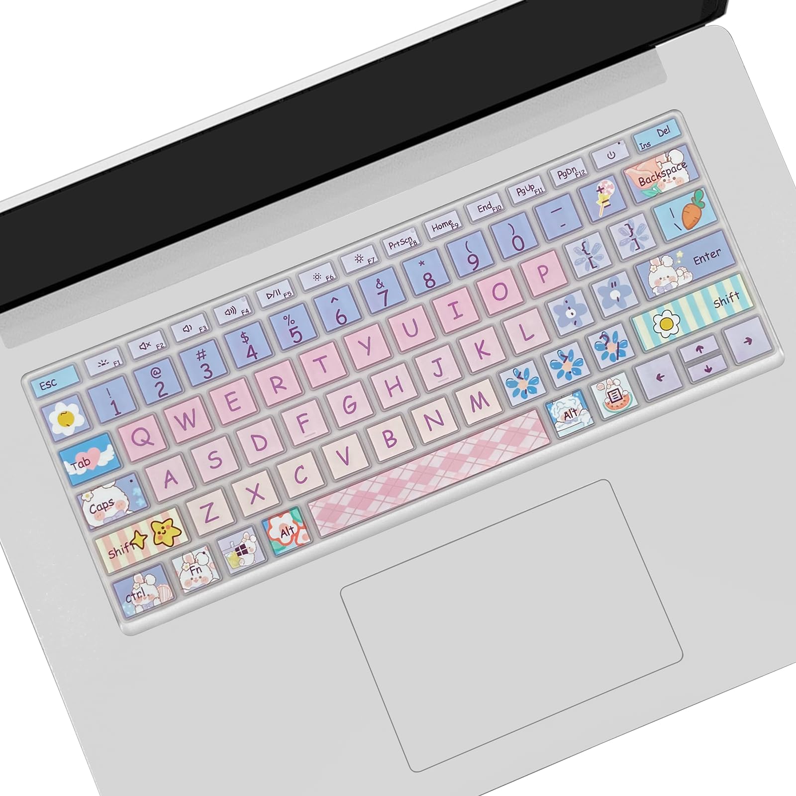 Photo 1 of Cute Keyboard Cover for Microsoft Surface Laptop 3/4 / 5 13.5”&15”, Surface Laptop Studio 1/2 14.4”, Cute Bunny