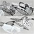 36 Pcs 3D Stickers Muraux Papillons Décoration Murale De La Chambre Decoration De Meubles Papier De Bricolage Facile A Demonter Materiaux De Protection De L Environnement En Pvc Noir Et Blanc