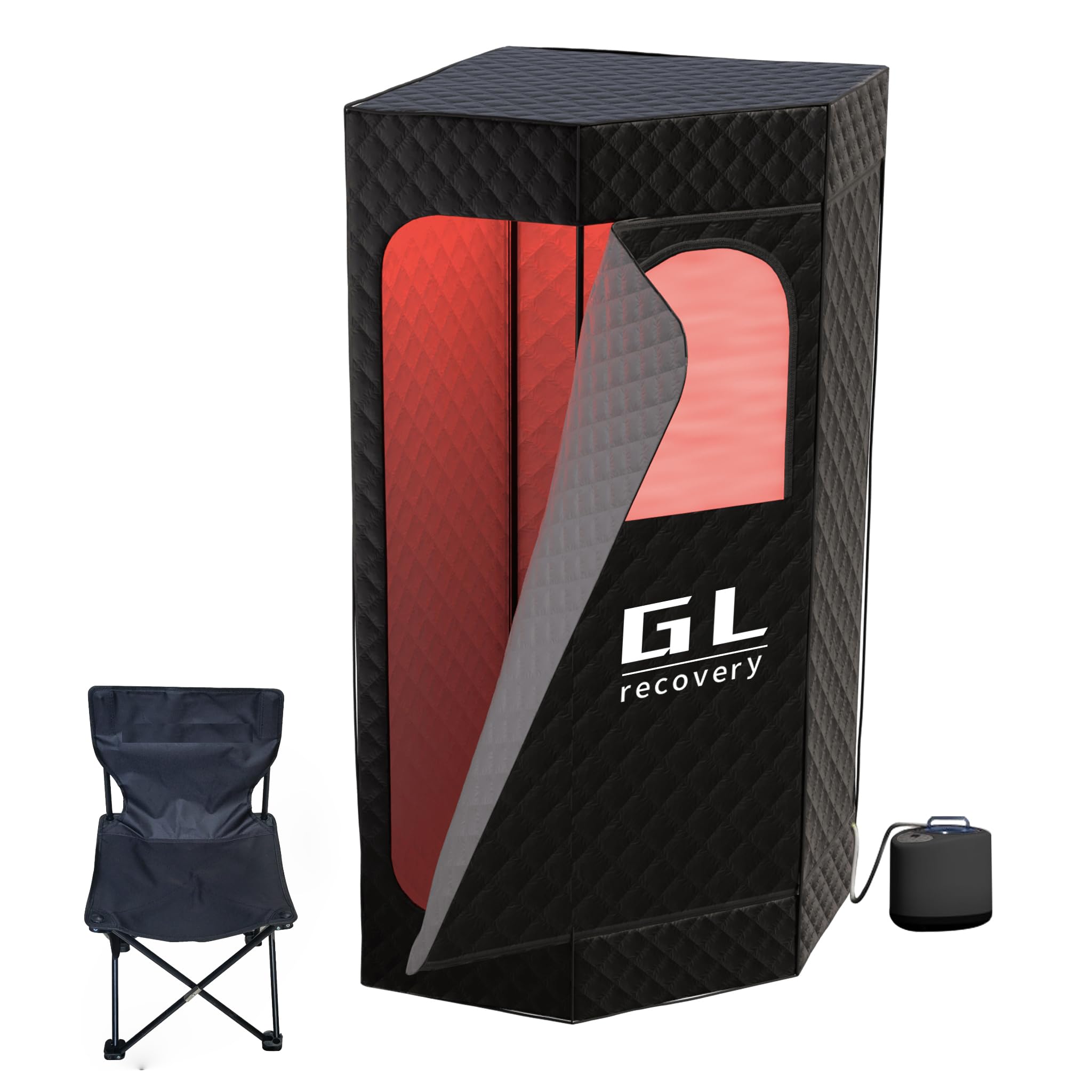 Photo 1 of recoveryGL Portable Sauna for Home,Pentagon Infrared Saunas Box for Home with 3L Black Steamer