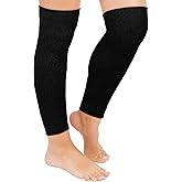 Zhanmai Cut Resistant Leg Sleeves Bite-Proof Protective Leg Sleeves for Welding, Lawn Mowing Guard Safety (Black, Straight Style)