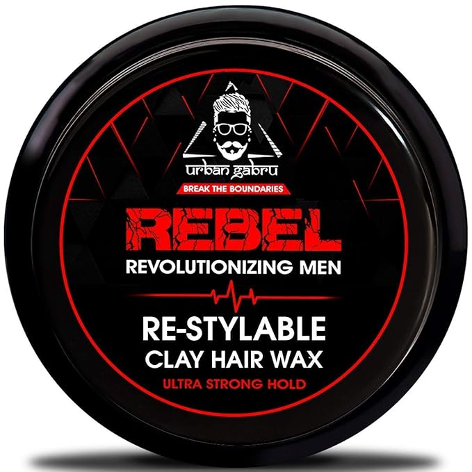 Buy Urbangabru Rebel Hair styling clay Wax for Men strong hold 100