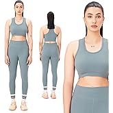 ApparelX 2 piece workout sets for women - High Waisted Leggings & Sports Bra Womens 2 piece workout set for Yoga, Gym