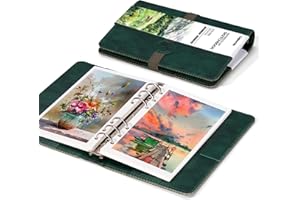 Lightwish Watercolor Sketchbook, 100% Cotton 300gsm Hot Press, 6.69" x 3.94", 20 Sheets, Binder Bound & Refillable, Acid Free