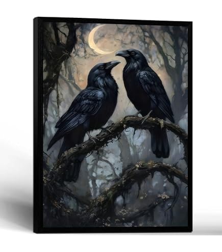 Dunkler Schwan Leinwanddruck – Moody Wandkunst Für Wohnzimmer, Schlafzimmer, Dunkle Ästhetik