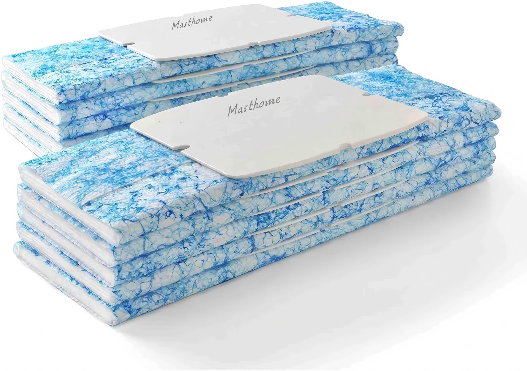iRobot Braava Authentic Replacement Parts - Braava Jet 200 Series Wet Mopping Pads for Hardwood,Floors,Tile,Stone 10 Count (Pack of 1),Blue,White