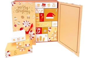 WAYNHUI Empty Advent Calendars to Fill 2024, 24 Empty Advent Calendar Boxes, Advent Calendar Fillers for Kids,DIY Advent Calendar Empty Boxes to Fill, Fillable Empty Advent Calendar (red)