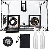 MCCKLE Large Still Air Box Mushroom Mycology Fume Hood Propagation StationsGrow Kit Mushroom Grow Bags （31.5 * 20.5 * 20.5inch） Monotub Kit Mushroom Planting BagTent for Spores Horticulture Supplies