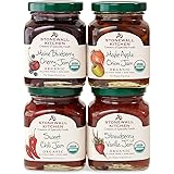 Stonewall Kitchen Our Organic Jam Collection Includes 1 Maple Apple Onion Jam, 1 Sweet Chili Jam, 1 Strawberry Vanilla Jam and, 1 Maine Blueberry Cherry Jam